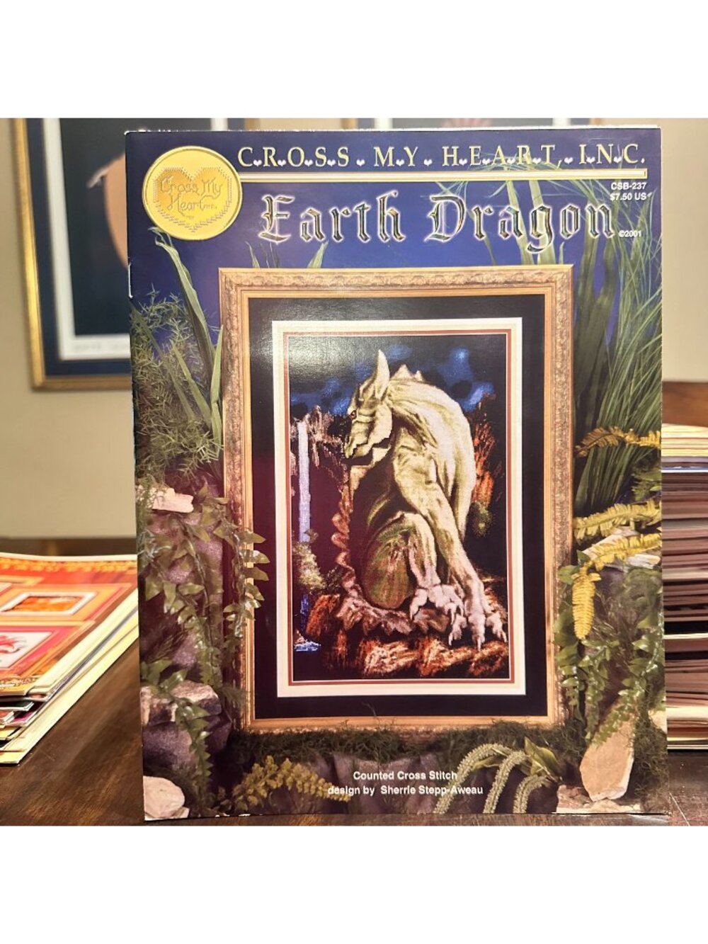 Cross My Heart Dragon-Themed Counted Cross Stitch Patterns